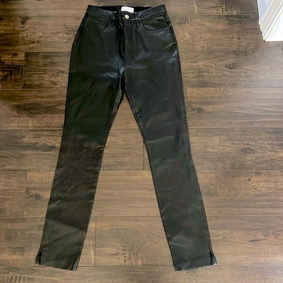 BLDWN Ultra High Rise Skinny Leather Pants